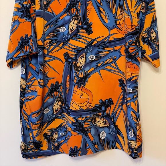 Vintage Y2K L Ecko Unltd. Fantastic Four blue short sleeve shirt Mr. Fantastic - Picture 7 of 7